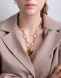 Цепь с подвеской сердце Gold